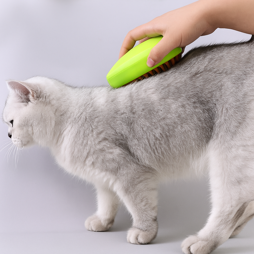 Pet Steam Brush – Easy Grooming for Aussie Cats & Dogs