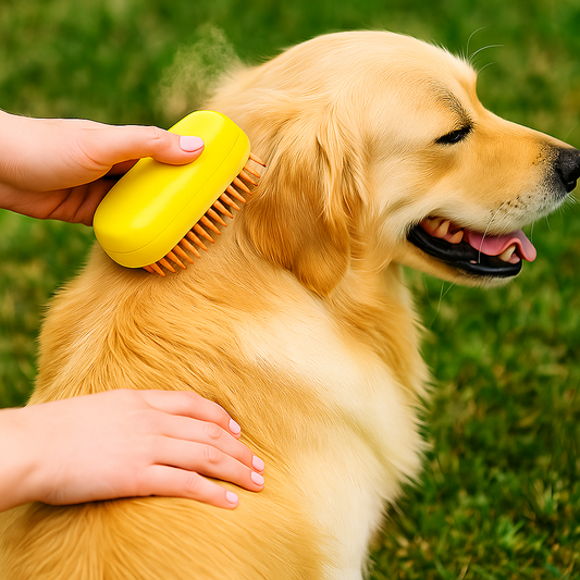 Pet Steam Brush – Easy Grooming for Aussie Cats & Dogs